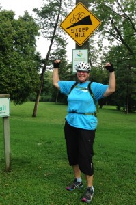 I made it!  Thanks to granny gear and sheer determination, I peddled the entire way.